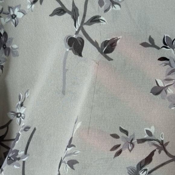 Vintage Calvin Klein Womens Floral Sheer Sleepwear Knee Length Robe Belted S/M - Picture 6 of 8